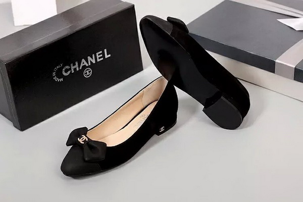 CHANEL Shallow mouth flat shoes Women--091
